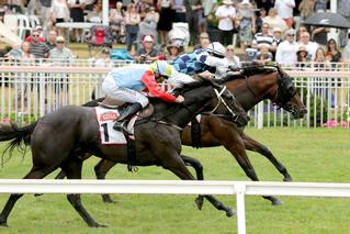 Hello It's Me (NZ) (Darci Brahma) winning the 2018 edition of the Group 2 Royal Stakes at Ellerslie. 